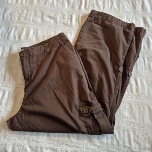 Lee women's size 18W brown convertible leg pants, VGUC